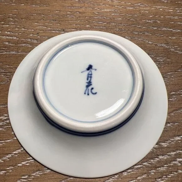 Vintage Japanese Blue Painted Teacup And Saucer‎ - Picture 8 of 8